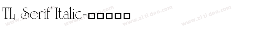 TL Serif Italic字体转换